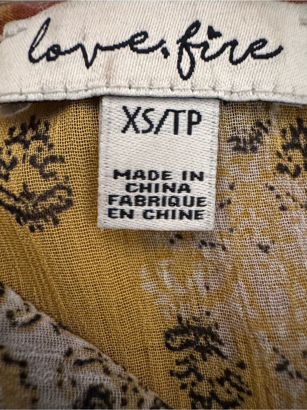Love Fire Women's Yellow Brown Patchwork Maxi Dress - Size XS
b22 - Picture 2 of 3